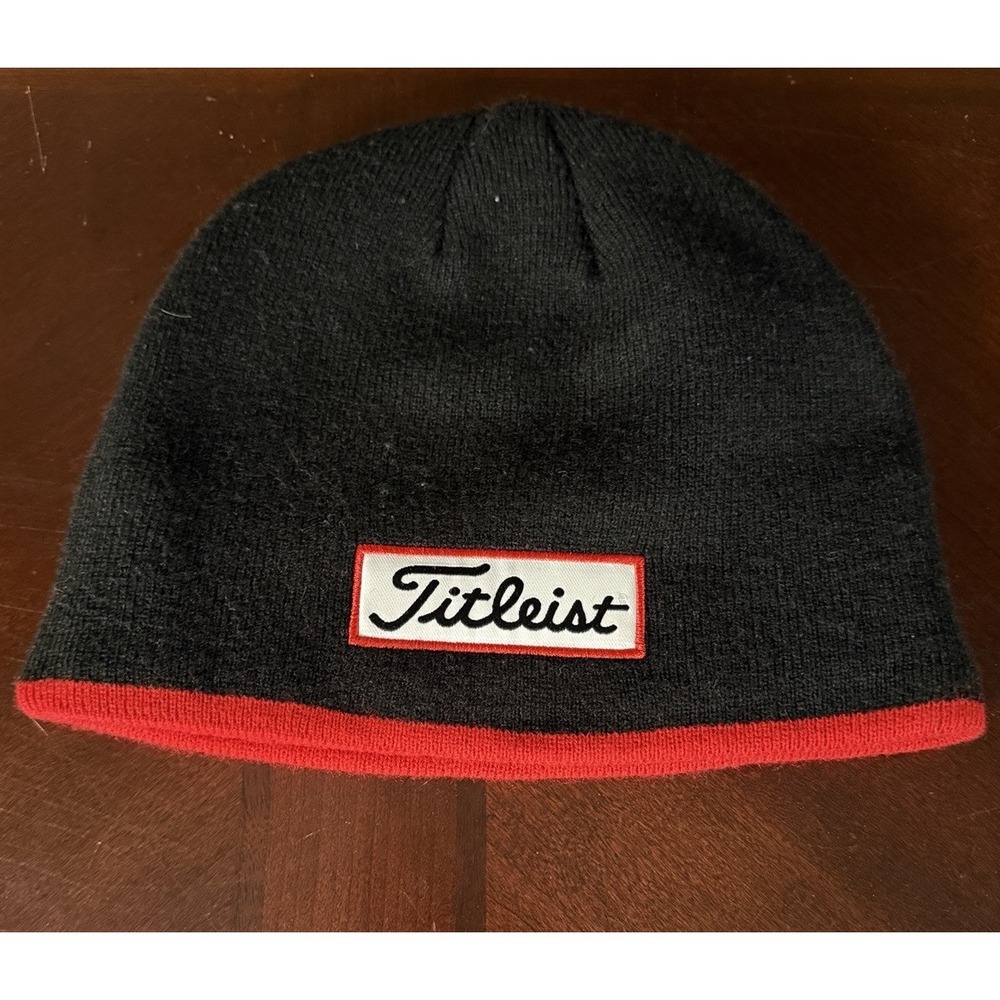 Titleist Golf Beanie Logo Winter Hat Black